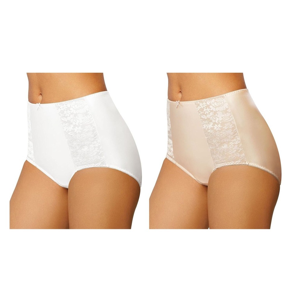 2 Bali‎ Double Support Cool Comfort Full Coverage Brief Panties DFDBBF - Sz M/6